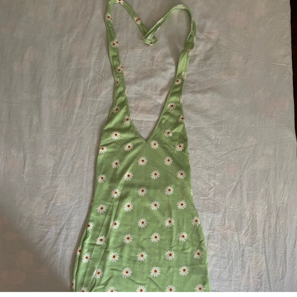 Y2K mini dress flower print V-neck